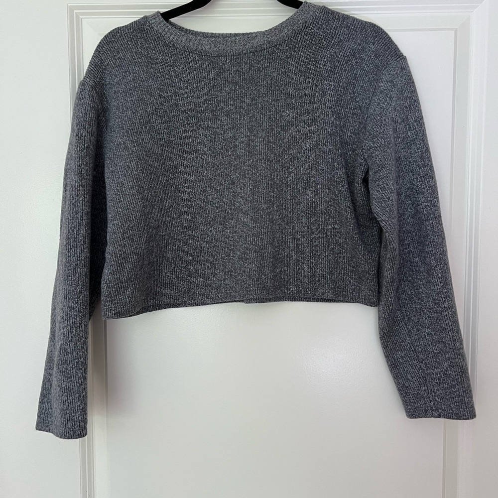 Zara Gray Crop Sweater